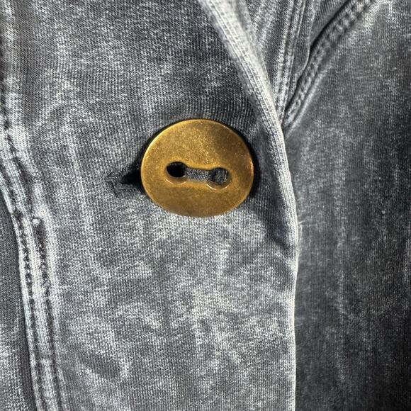 Testimony Los Angeles Women’s Faux Denim French Terry One Button Jacket Medium M - Picture 3 of 6